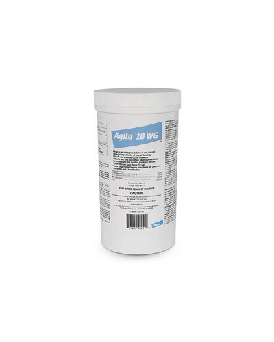 Agita 10 WG Insecticide for pest control around animal shelters or barns