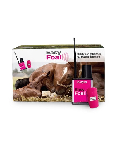 EasyFoal Complete Indoor Kit with sensor, antenna, and tape for foaling detection