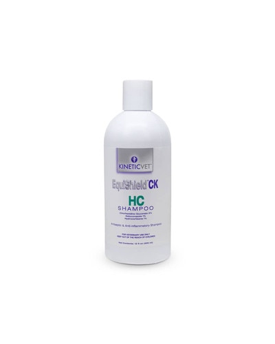 EquiShield CK HC by Kinetic is a medicated shampoo to help treat topical dermatitis in horses, dogs and cats
