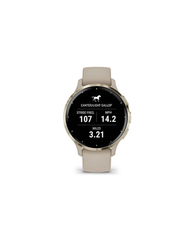 Garmin Venu 3 Health and Fitness Tracker Watch- 41mm- Soft Gold with French Gray Band