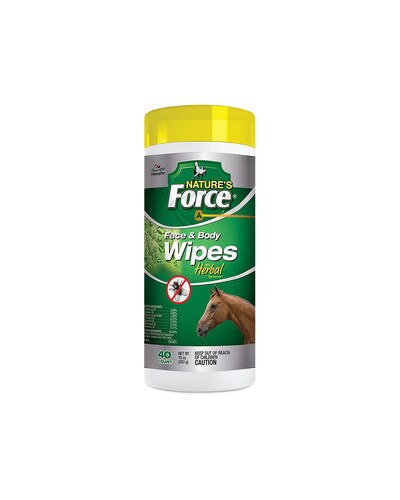 Nature's Force natural insect repellent Wipes for horses