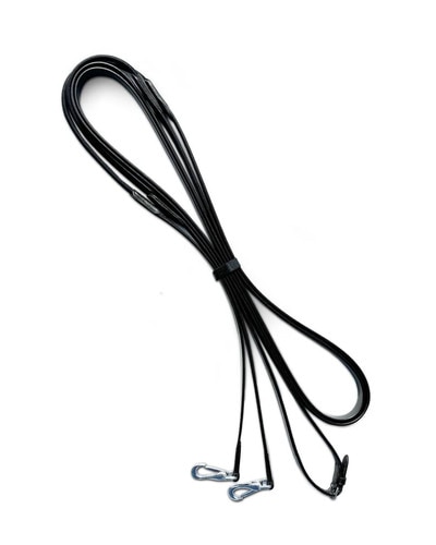 Ace Equestrian Pro4mance Com4rt Stretch Draw Reins - Black
