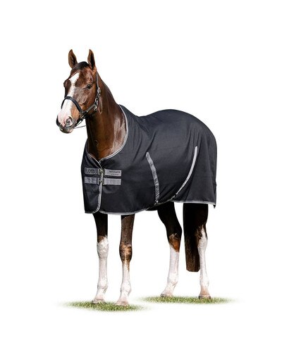 Horseware Ireland Rambo Stable Sheet Embossed Lining - black/thunderstorm grey & silver