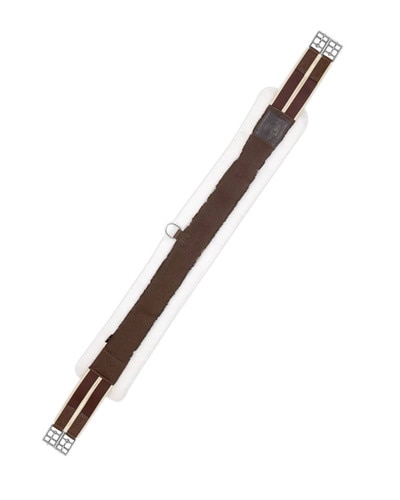 Equinavia Valkyrie Ultra Fleece Girth - Brown, Ivory, and white