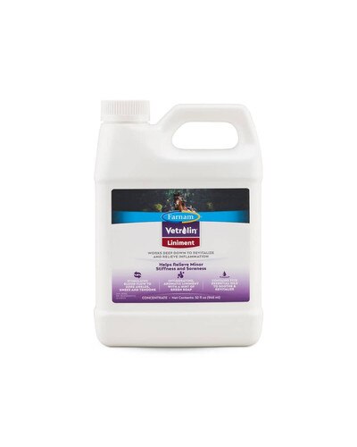 32 ounce Vetrolin Liniment for horses from Farnman