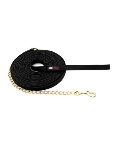 Walsh Lunge Line w/ 30" Chain - 50' cotton black