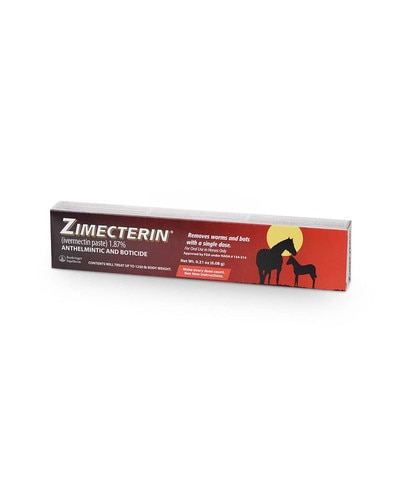 Zimecterin anthelmintic and boticide dewormer for horses